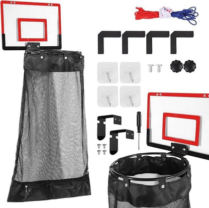 Over-the-Door Basketball Hoop Laundry Hamper