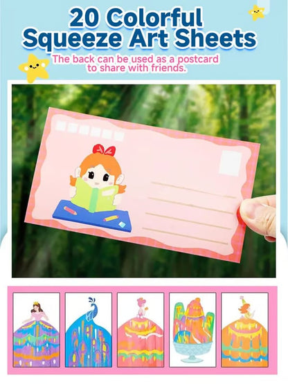 🌈Rainbow Squeeze Art Kit: The Most Satisfying DIY Scrape Art Set for Kids! ✨