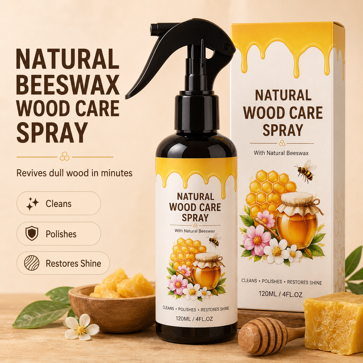 🐝Last Day 49% OFF 🔥Natural Beeswax Repairing and Care Spray🛒