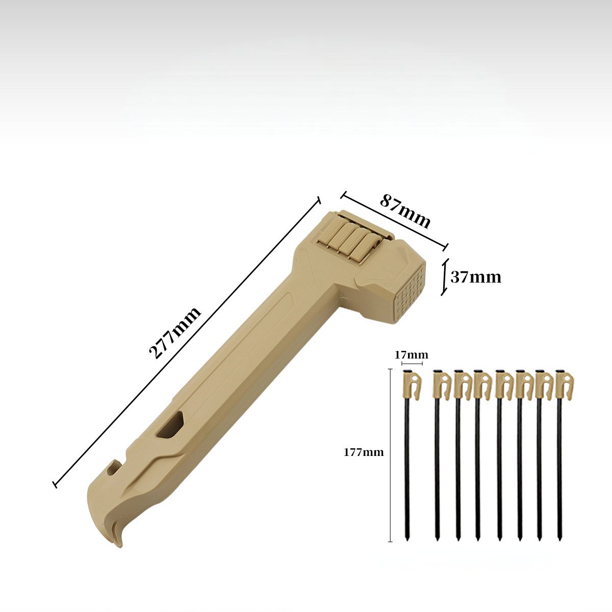 🔥HOT SALE 49% OFF - 🔨🏕️Multifunctional Camping Hammer & Tent Stake Puller✨