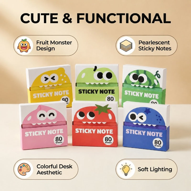 Cute Fruit Monster Notes