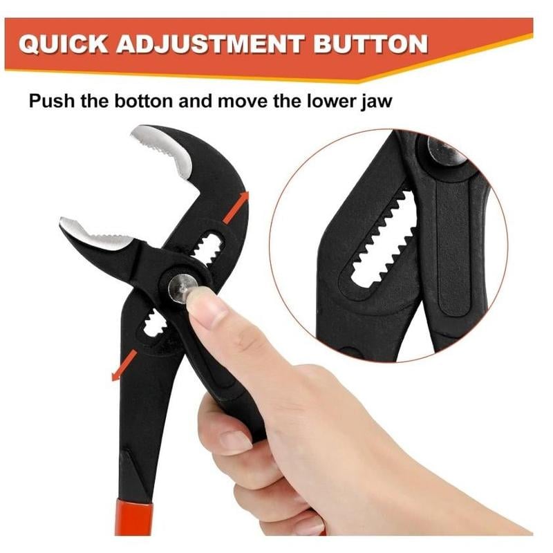 Groove Joint Pliers 5 Inch with Fast Adjustable Pliers V-Jaw Tongue and Groove Pliers Wrench for Water Pump