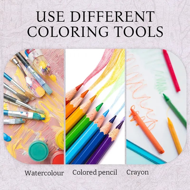 🖍️🎨Adult Coloring Stress Relief Books (Hardcover)