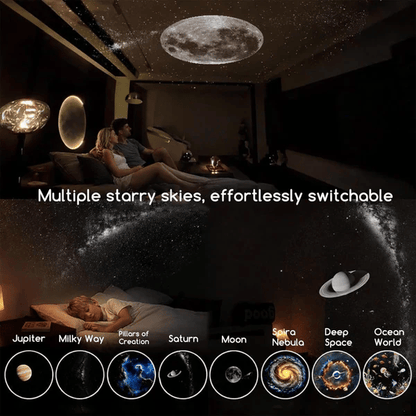 6-in-1 Adjustable Kids Galaxy Star Projector Night Light with Timer