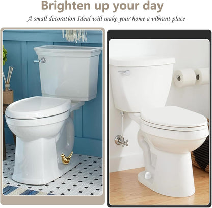 2Packs Ceramic Gold Birds Toilet Bolt Caps & 4Packs Universal Toilet Bolt Covers
