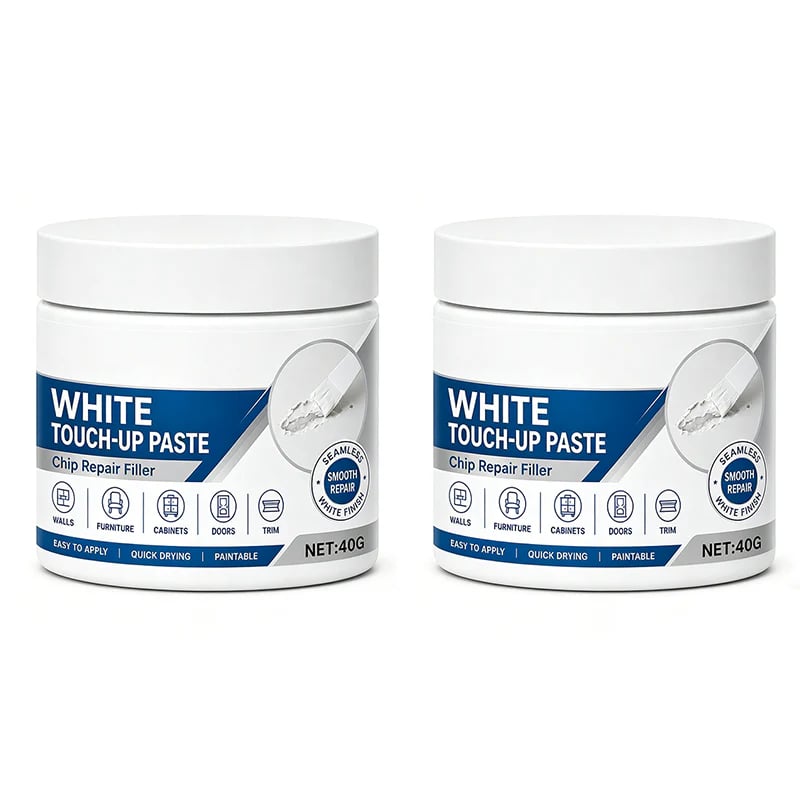 White Furniture Touch-Up Paste with Brush