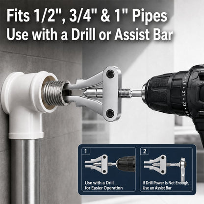 Broken Pipe Extractor Tool – Drill-Powered Solution For Fast Broken Fitting Removal