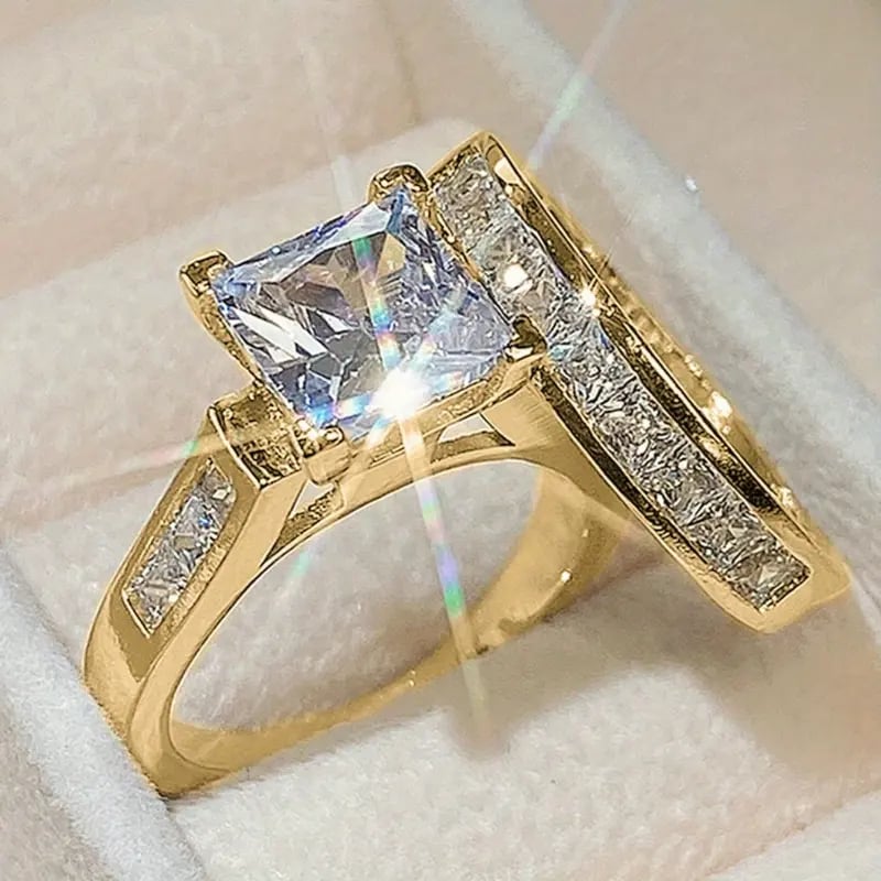 🔥✨2-Piece Set Fashion Sparkling Cubic Zirconia Rings