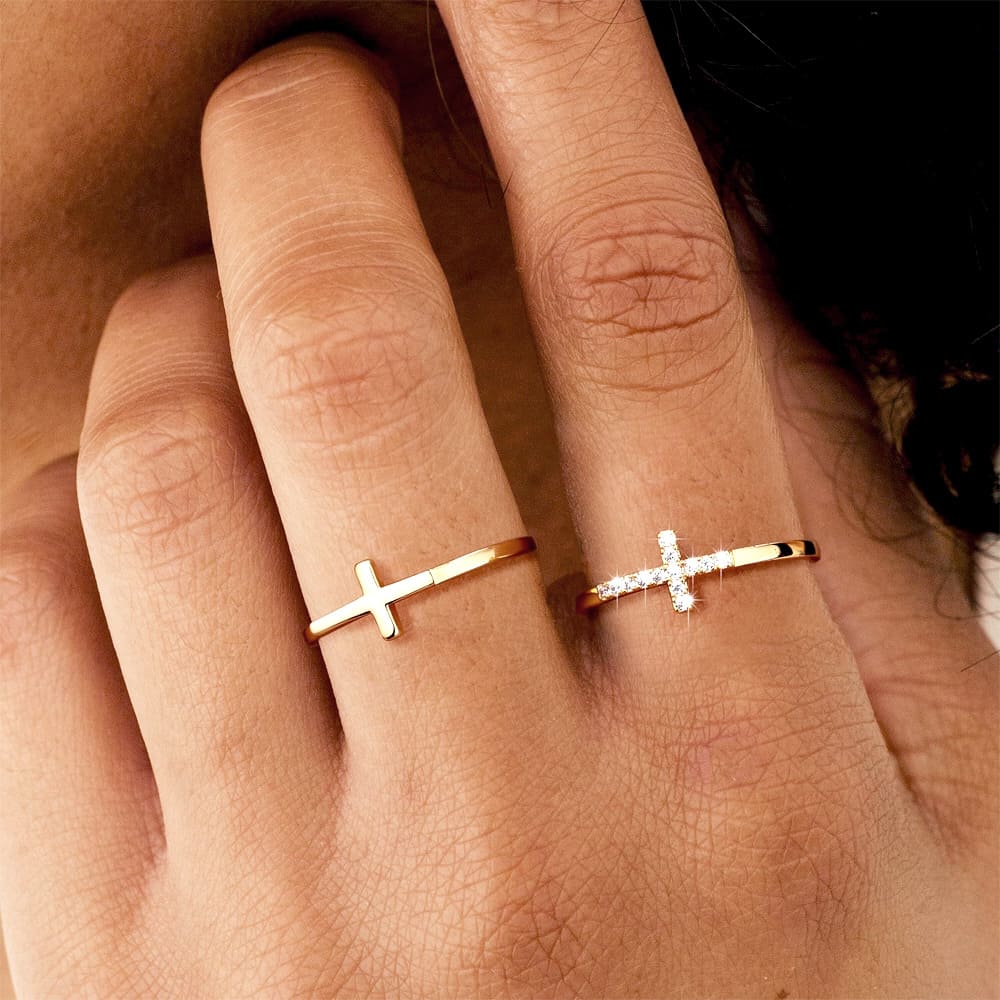 ✝️Halo Cross Ring Set💍