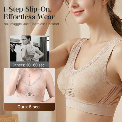 🏆 Last Day Special Price ! 💐 Buy One Get One Free 🎁 🌸 Pure Cotton Buttonless Comfy Lifting Bra