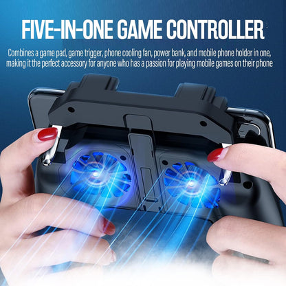 Mobile Phone Gamepad, Game Controller, Mobile Game Controller with Dual Cooling Fans, 2500mah / 5000mah Battery Optional