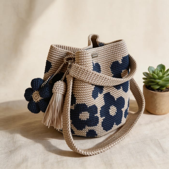 🏆Last Day Promotion 49% OFF🧵🌸Handmade Crochet Flower Tote 🌼✨