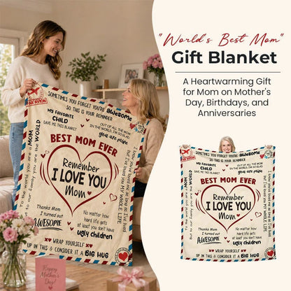 Best Mom Ever Personalized Blanket – Mother’s Day Gift for Mom, Birthday & Anniversary Throw