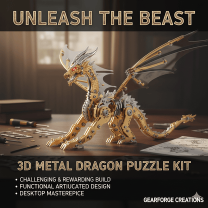 3D Metal Dragon Puzzle Kit