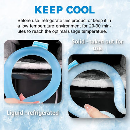 🔥LAST DAY 50% OFF - 🧊Reusable Cooling Neck Ring – Long-Lasting Sweat-Free Relief❄️