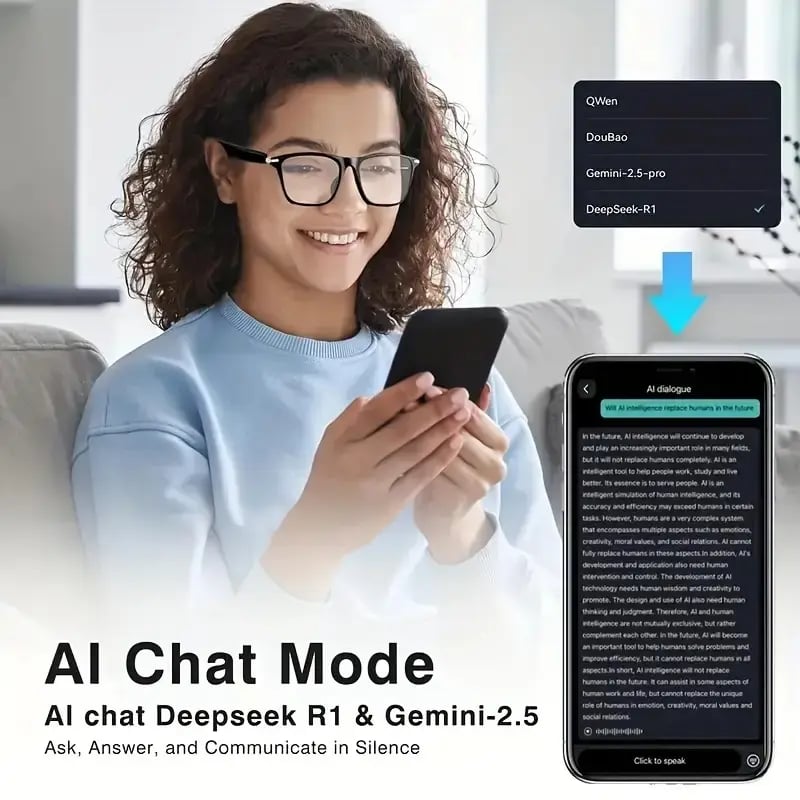 AI Interpretation Smart Glasses, with 33 Languages, Chatgpt, Audio Glasses for Men And Women