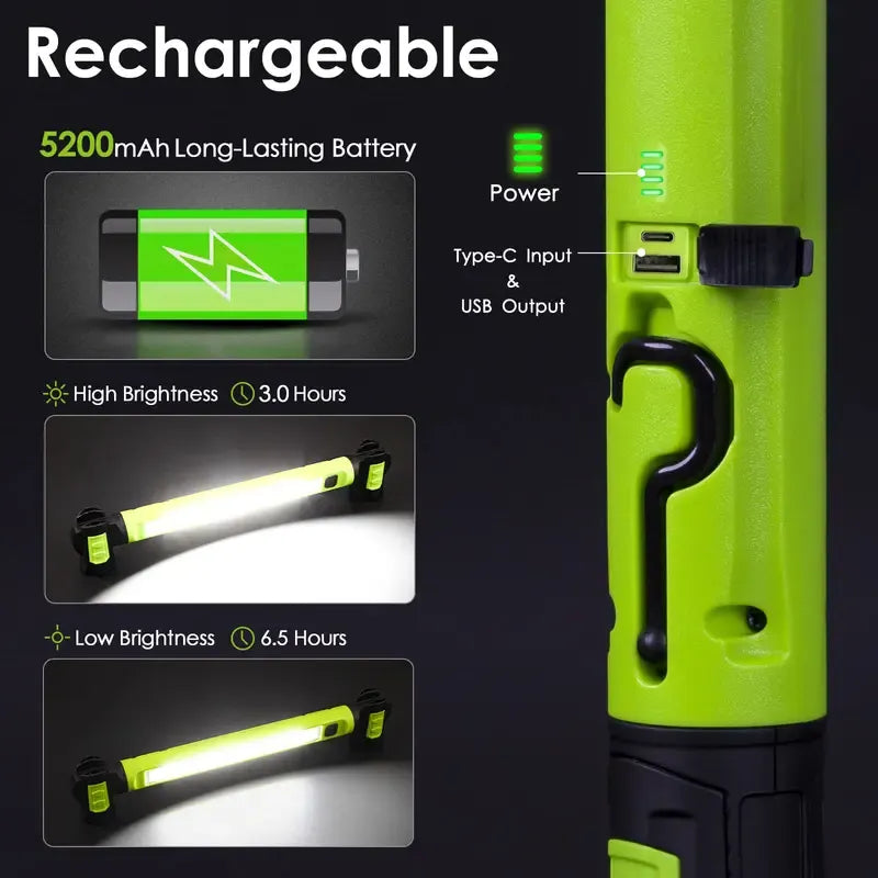 🔦3000 Lumens Rechargeable Work Light — Bright, Tough & Built for Every Job💡