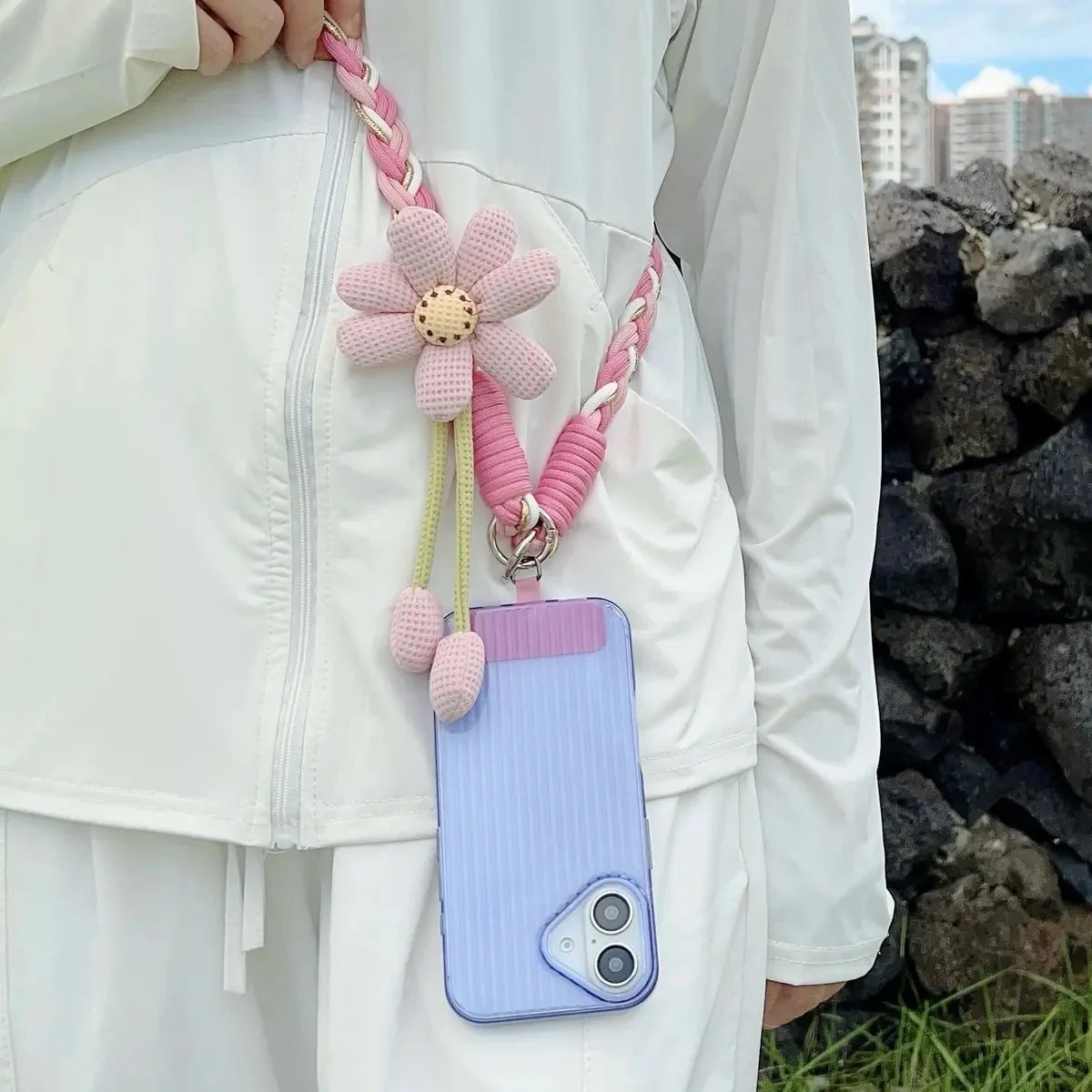 🌞Cute Floral Phone Crossbody Lanyard – Hands-Free & Stylish!