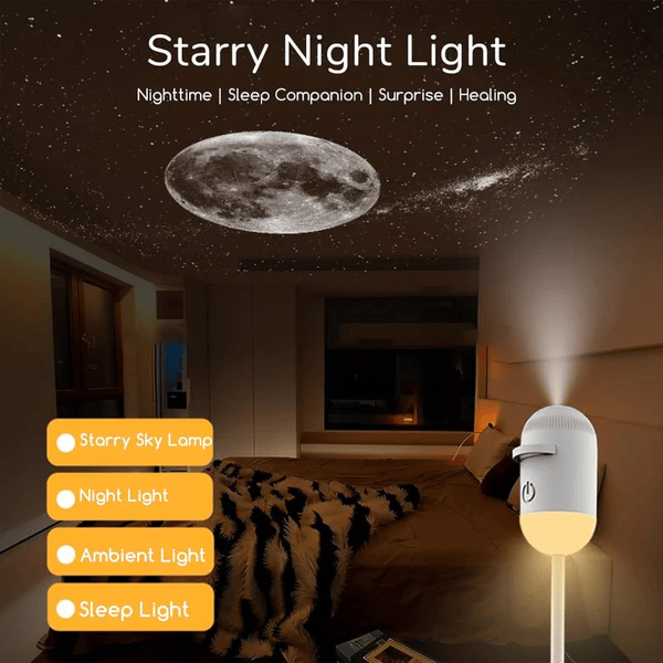 6-in-1 Adjustable Kids Galaxy Star Projector Night Light with Timer
