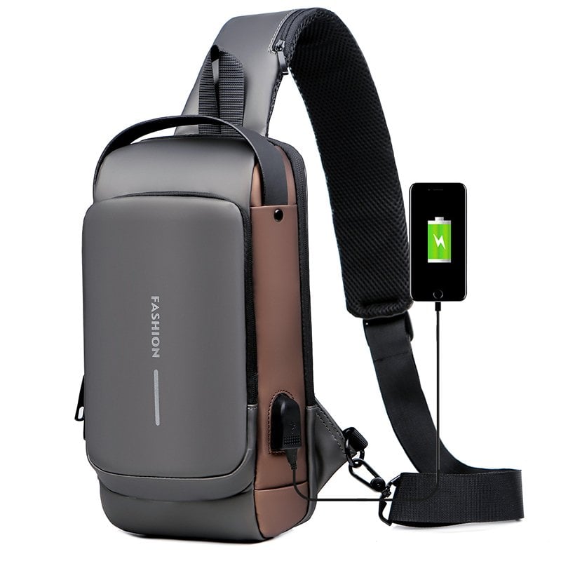 🎒 LIMITED-TIME 49% OFF! ✨ Anti-Theft Unisex Crossbody Sling Bag – Hard Shell, Waterproof, USB Charging, RFID Blocking 🔒