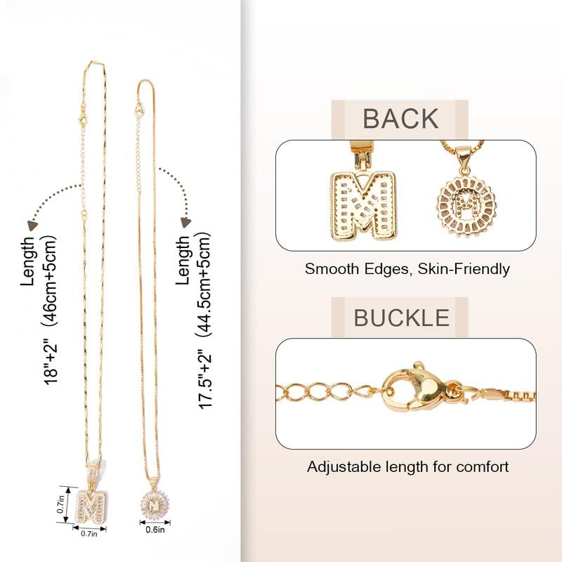🔥Initial Letter Pendant Necklaces - 2 Pack