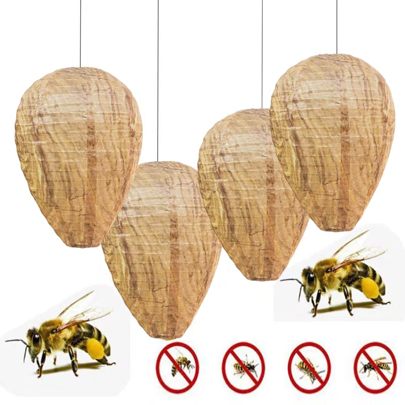 🐝Outdoor Hanging Fake Hornet Nest, Natural Wasp Repellent 👍