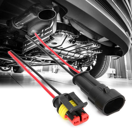 ⚒️18 AWG Waterproof Male/Female Electrical Connectors—Suitable for truck, motorcycle, marine, and other wire connections.