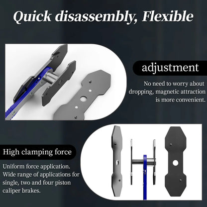 Brake Caliper Piston Press Tool – 360° Rotating Ratchet Wrench for Single, Dual & Quad Piston Disc Brakes