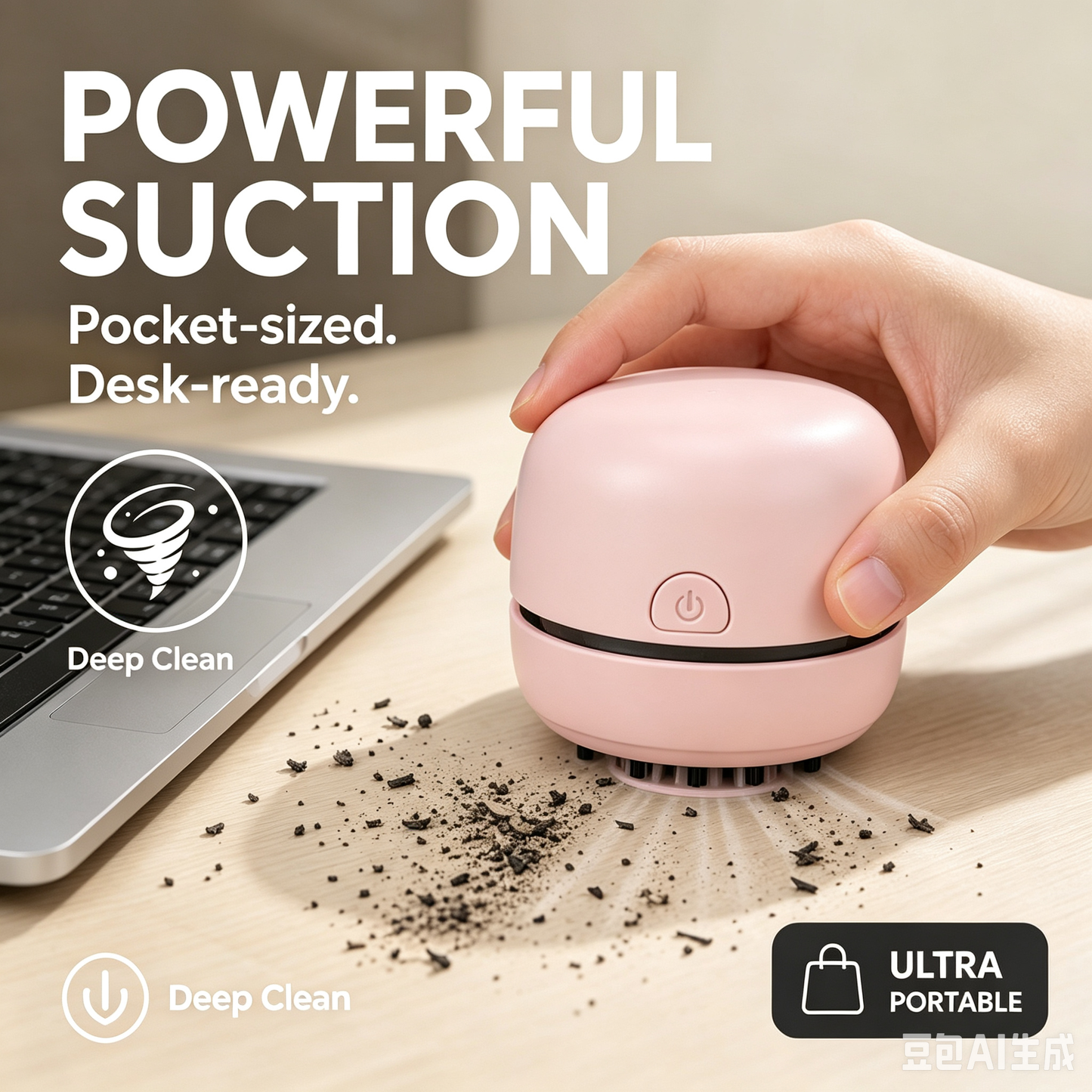 📢📢49% OFF !! ⏰Portable Mini Desk Vacuum Cleaner