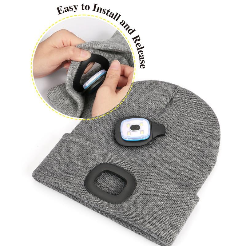 ❄️Winter— Gift Bluetooth Beanie with LED Headlight and Removable Speakers