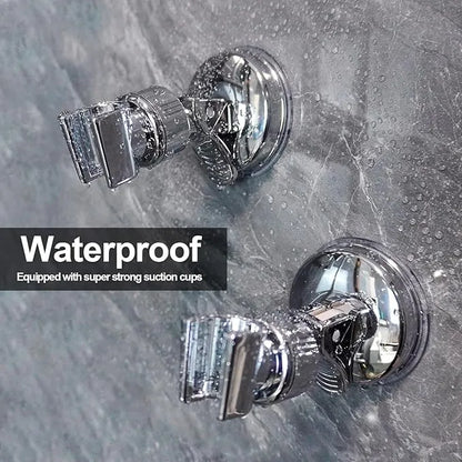 2pcs Adjustable Shower Head Holders Removable Suction Cup Shower Head Bracket No Drill Shower Head Bracket
