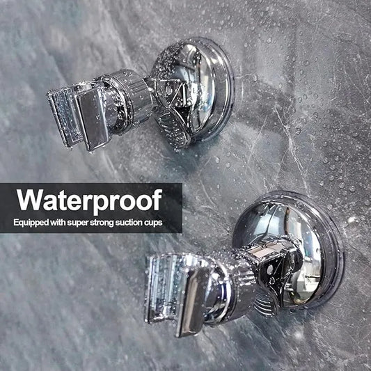 2pcs Adjustable Shower Head Holders Removable Suction Cup Shower Head Bracket No Drill Shower Head Bracket