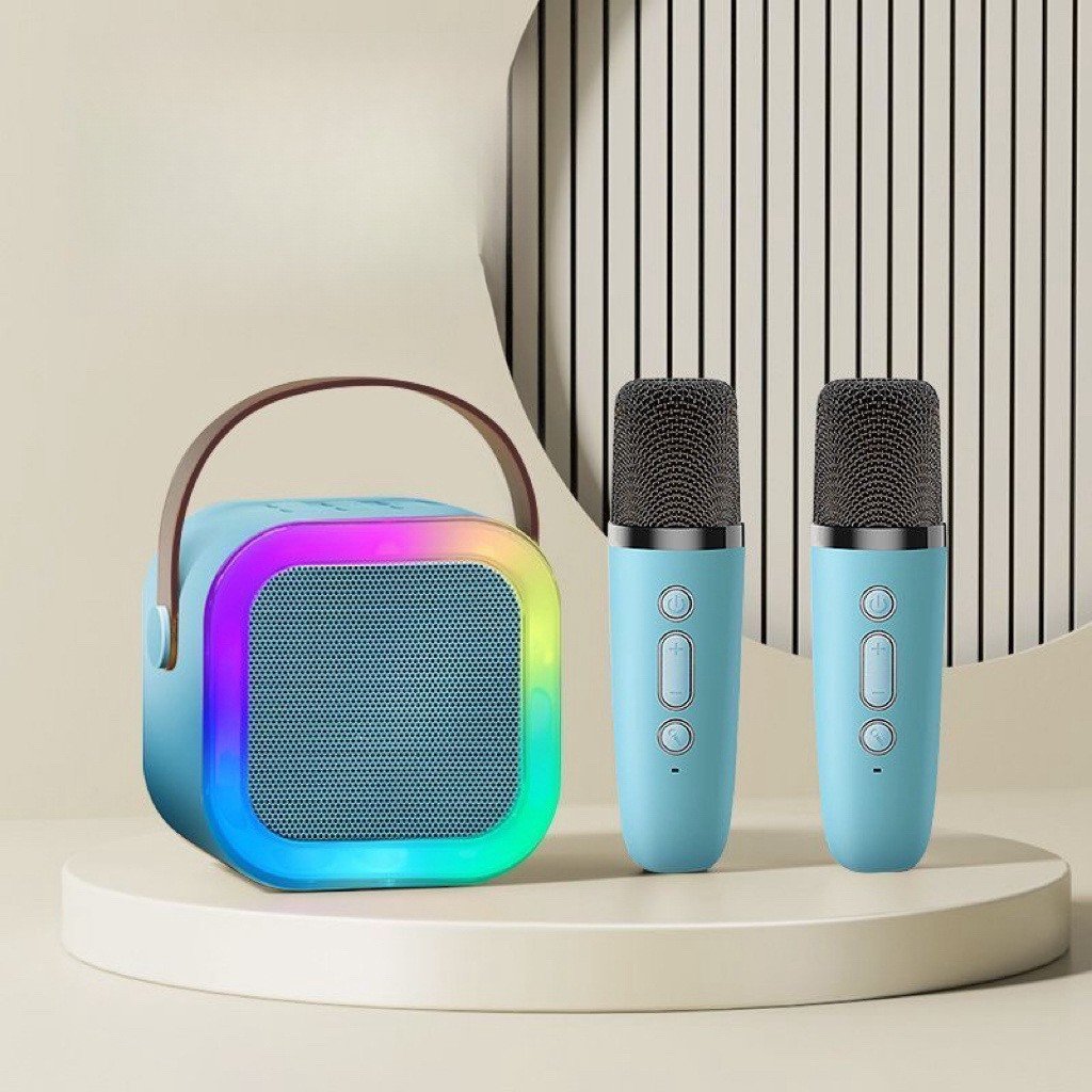 Mini Bluetooth Karaoke Speaker with Wireless Microphones