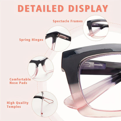 Hot Sale👓Anti Blue Light Glasses Set 4 Pairs Oprah Style Unisex Reading Glasses
