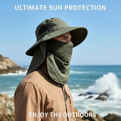 Spring/Summer Fisherman's Hat Detachable Outdoor Fishing Face Covering Neck Protection