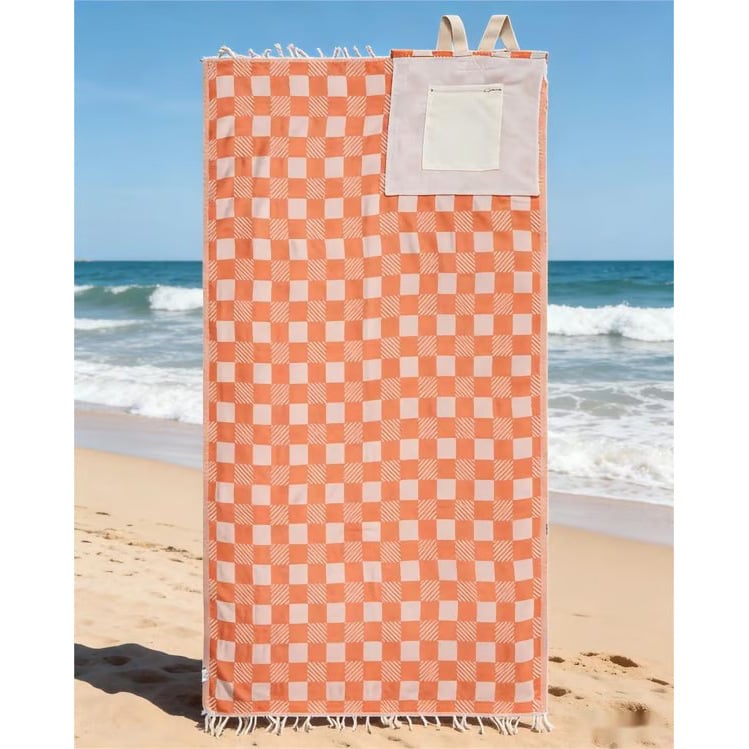 🏖️ 2-in-1 Convertible Towel & Backpack with Inner Zip Pocket & Sand-Repelling Fabric