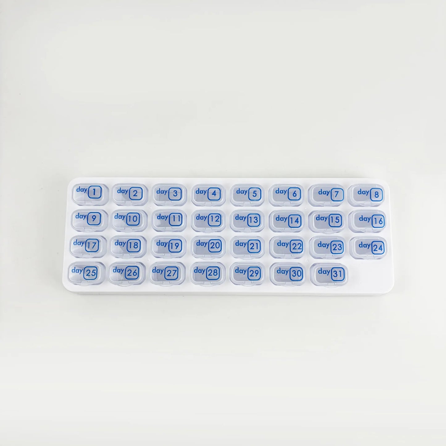 🔥✨Monthly Pill Organizer with Lid - Arthritis-Friendly Easy-Open Lids 31 Removable Daily Pill Pods Date Reminder & Travel Case for Vitamins & Medications