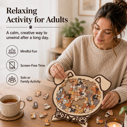 Wooden Dog Jigsaw Puzzle
