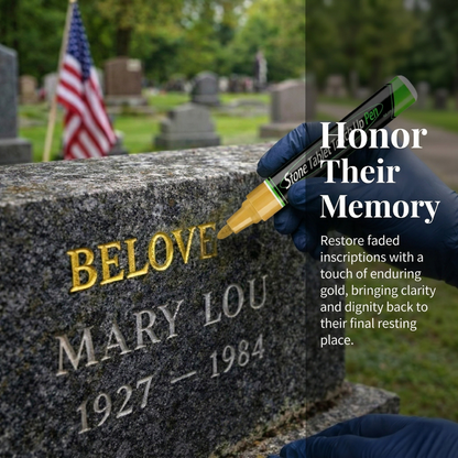 🐦Golden Tombstone Marker Pen for Restoring Faded Grave Inscriptions