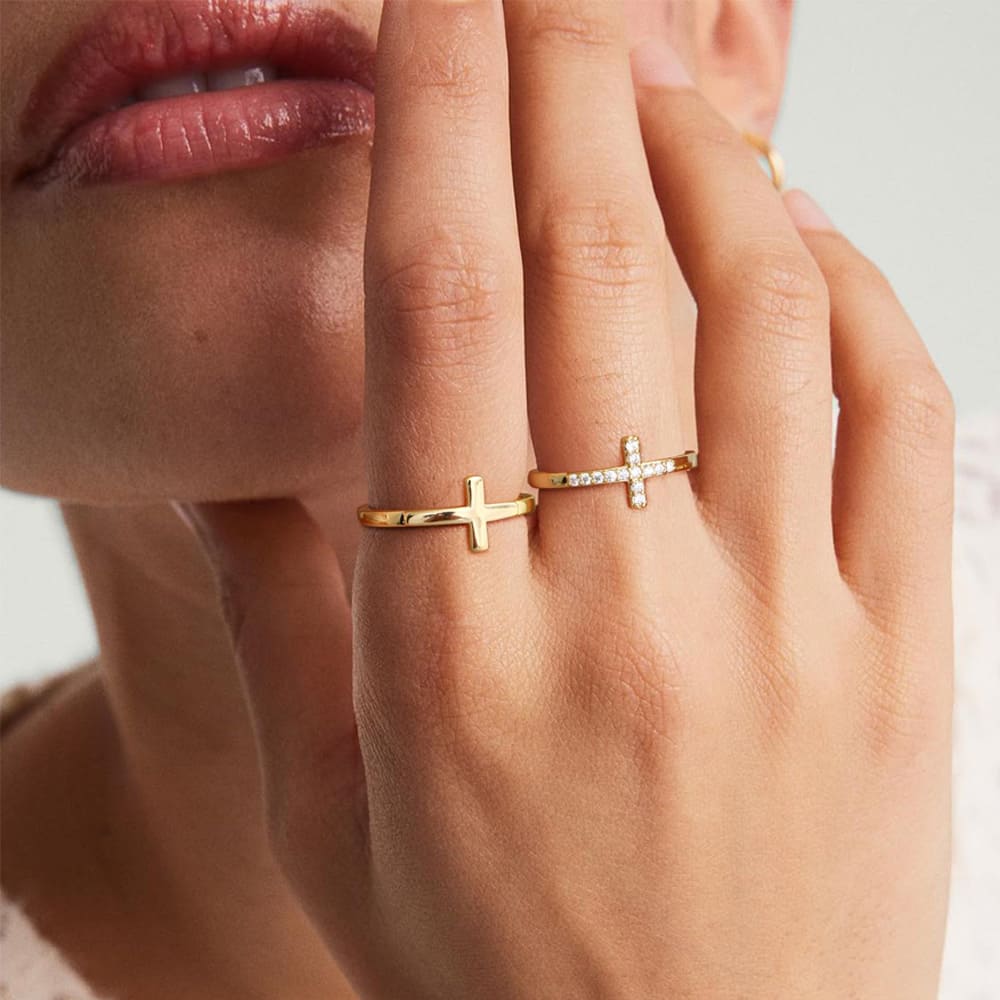 ✝️Halo Cross Ring Set💍
