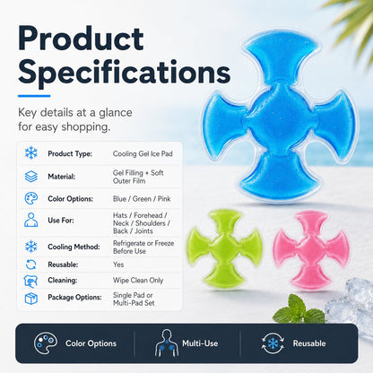 Reusable Cooling Pad for Hats & Body Relief🧢🧊