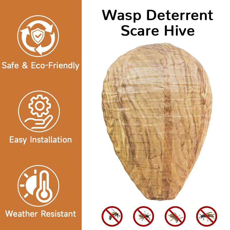 🐝Outdoor Hanging Fake Hornet Nest, Natural Wasp Repellent 👍