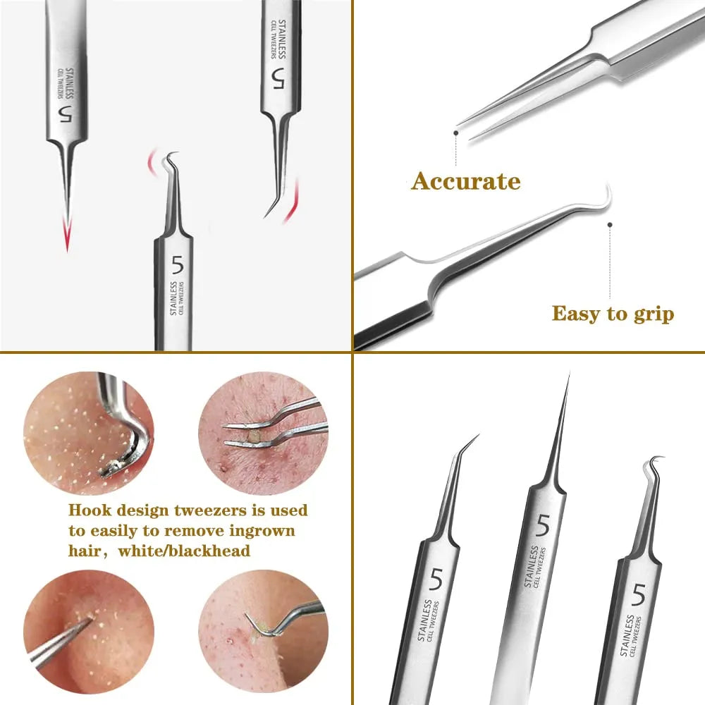 💥Professional Facial Blackhead Remover Tweezers