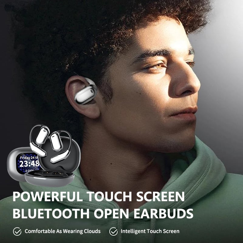 ⏰🔥True Powerful Bluetooth 5.4 Open Ear Earbuds, IPX5 Waterproof