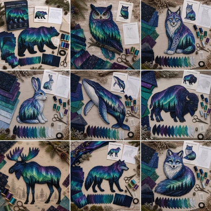 Northern Lights Wildlife DIY Patchwork Kit
