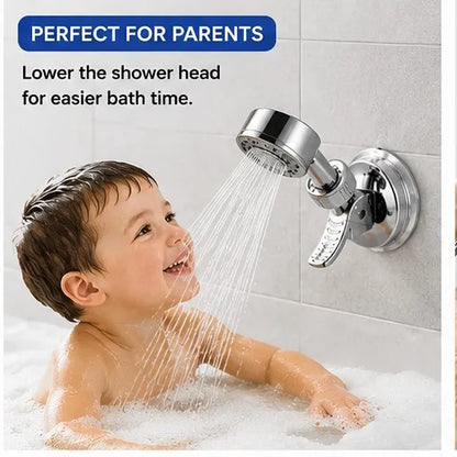 2pcs Adjustable Shower Head Holders Removable Suction Cup Shower Head Bracket No Drill Shower Head Bracket