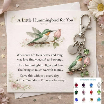 🐦A Little Hummingbird for You keychain🎁A Meaningful Mother's Day Gift Filled with Love & Comfort