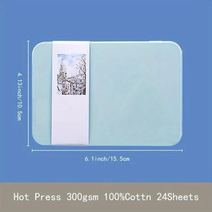 🎨Professional Watercolor Postcards – 300gsm Pure Cotton Paper (24-Pack)
