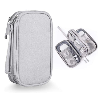 🔥Last Day 49% OFF - Travel Cable Organizer Pouch, Double Layers All-in-One Storage Bag for Cord