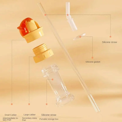 🔥Water Bottle Spout Conversion Cap with Straw | Universal Fit for Juice & Water Bottles | Spill-Proof Flip Top Cover for Toddlers & Children